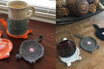 knitted Cat Butt Coasters