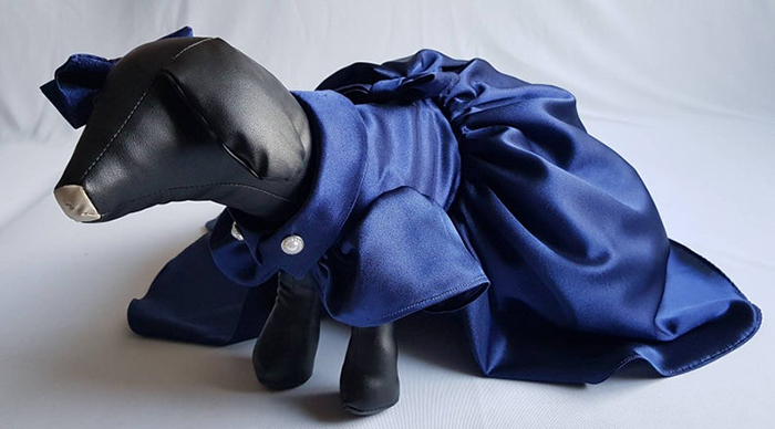 navy blue dog bridesmaid dress