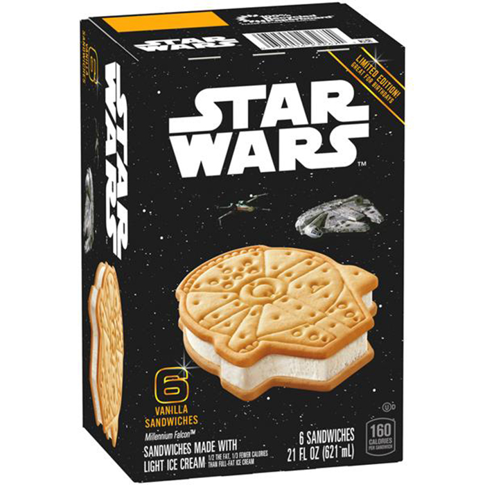 star wars millennium falcon ice cream sandwiches