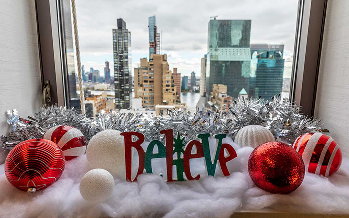 window sill decor at the winter wonderland suite