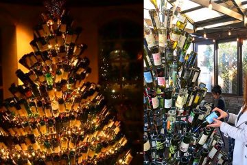 wine bottle Christmas trees
