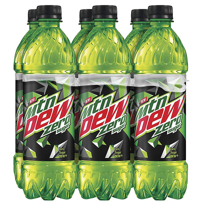 6 mountain dew zero sugar 16.9 oz bottles