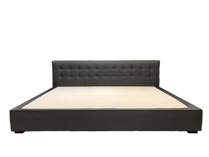 Ace Collection Modern Tufted Headboard in Charcoal Suede