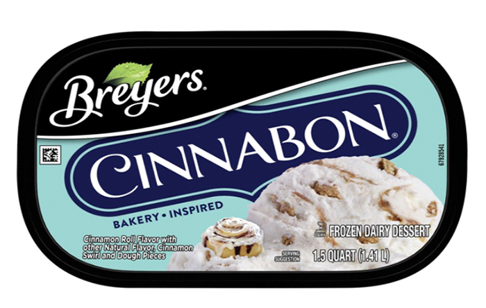 Breyers Cinnabon Ice Cream Lid Top