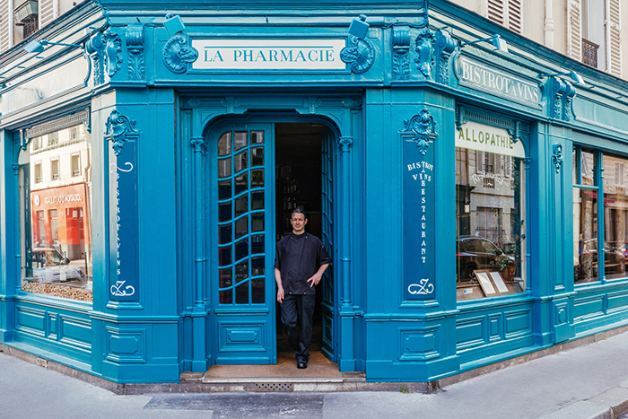 Chef Christophe Duparay at La Pharmacie Storefront