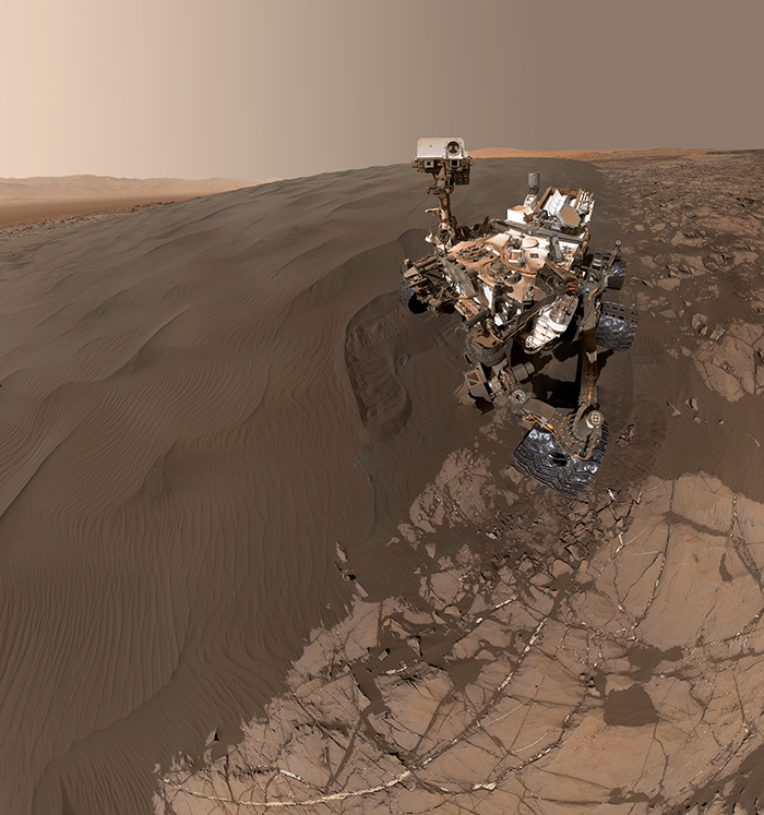 Curiosity Self-Portrait at Martian Sand Dune