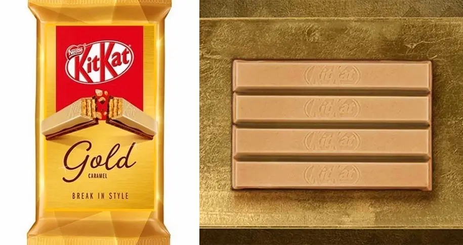 Gold KitKat caramel