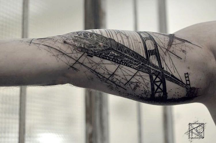 Golden Gate Bridge Tattoo on Arm