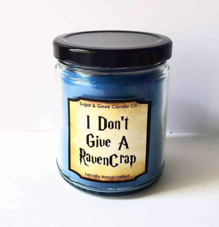 Harry Potter I Don't Give a RavenCrap Candle