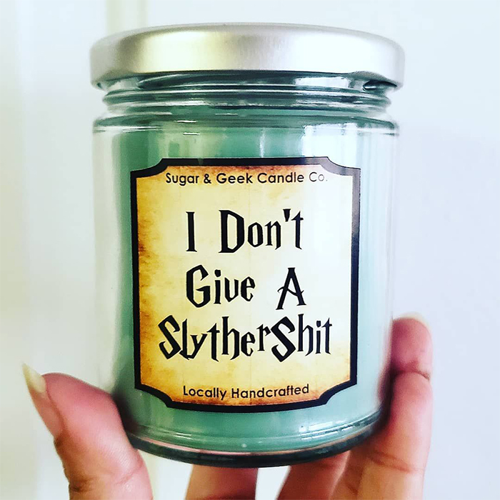 Harry Potter I Don't Give a SlytherShit Candle