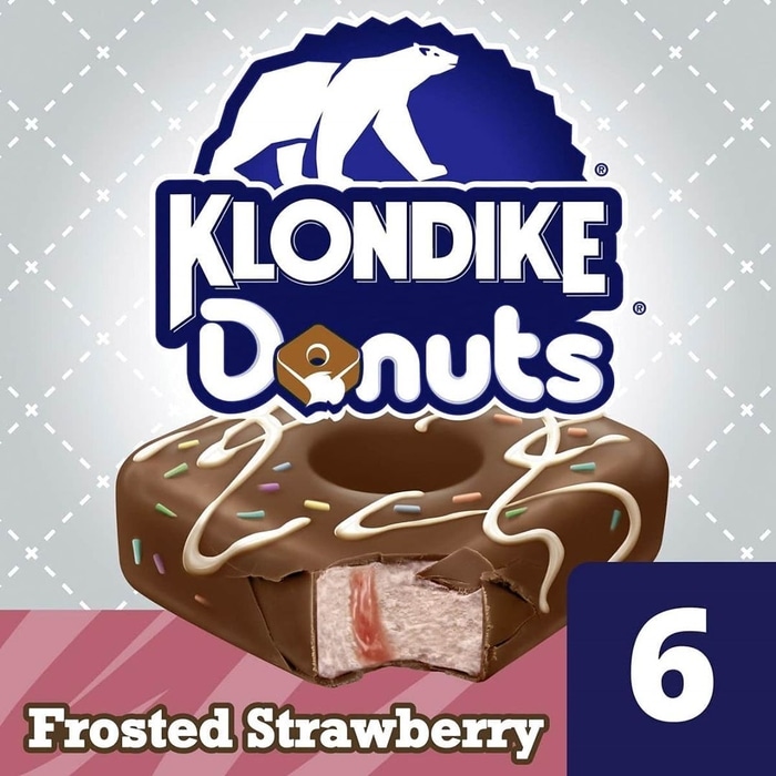 Klondike Donut Ice Cream Bar Frosted Strawberry Ad