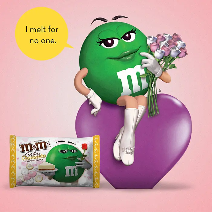 M&M's Valentine's Day Seasonal Flavor Ad I Melt for No One