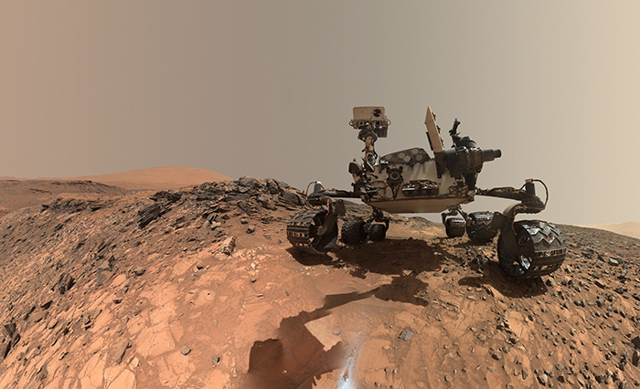 Mars Rover Curiosity in Buckskin Selfie