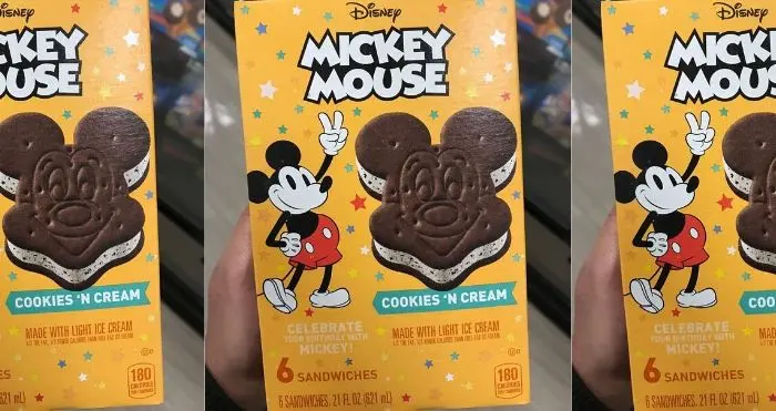 Mickey Mouse Cookies 'N Cream Ice Cream Sandwiches