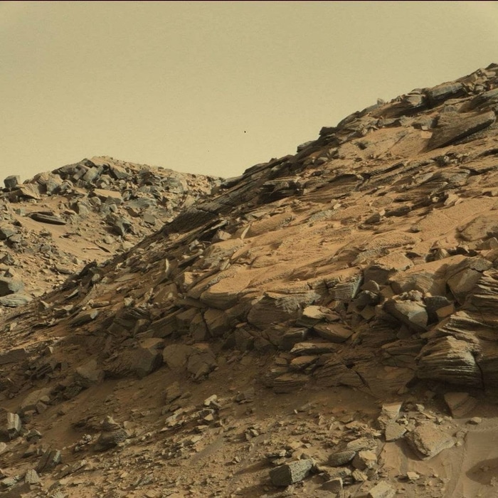 Mudstone Rock Outcrop at the Base of Mount Sharp