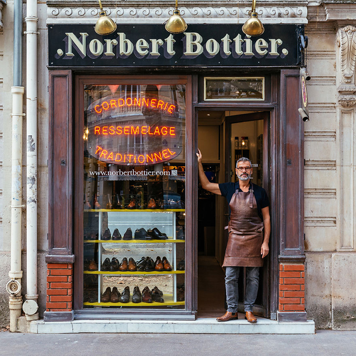 Norbert Bottier at His Storefront
