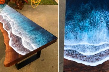 Ocean Wave Resin table
