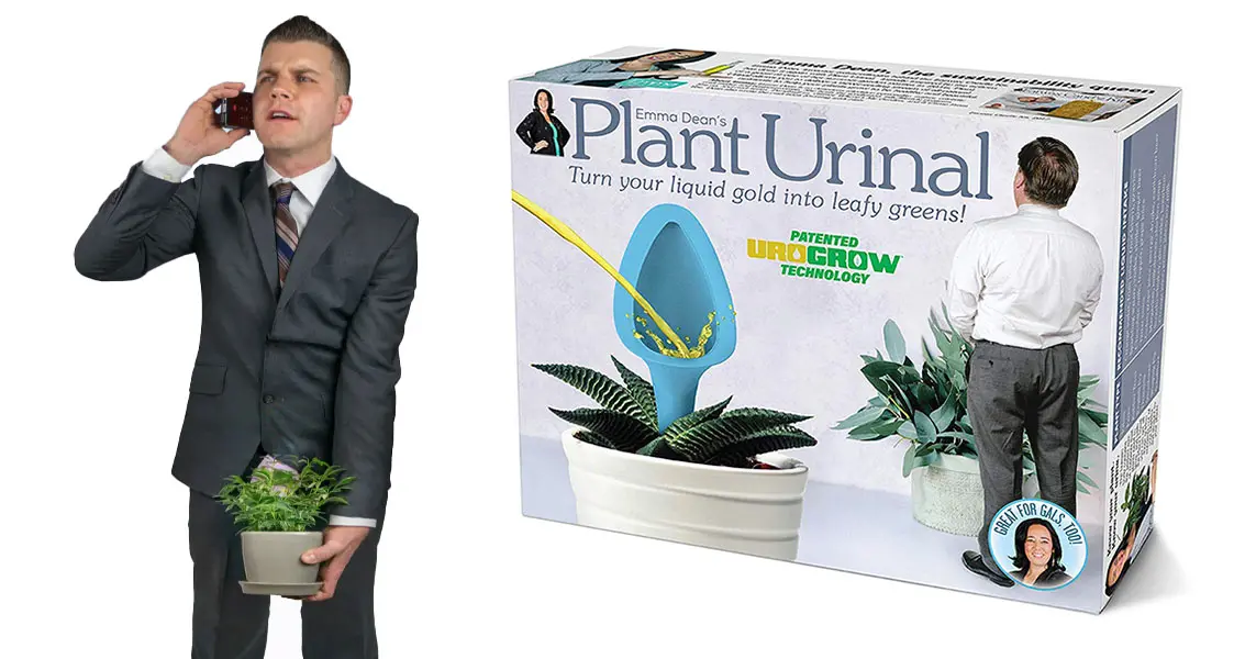 Plant Urinal Provides Minimal Spillage When Peeing