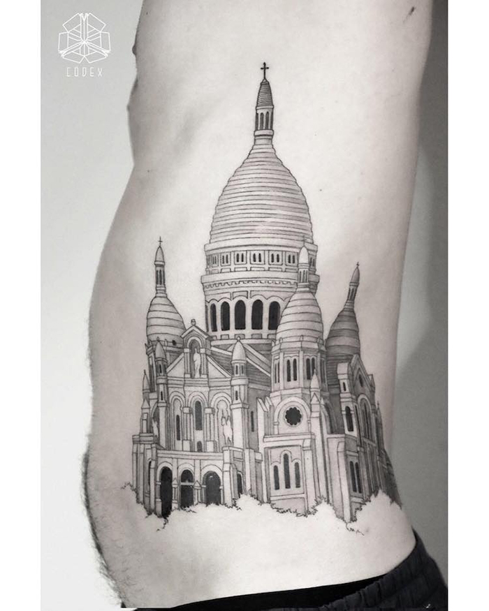 Side Body Cathedral Tattoo