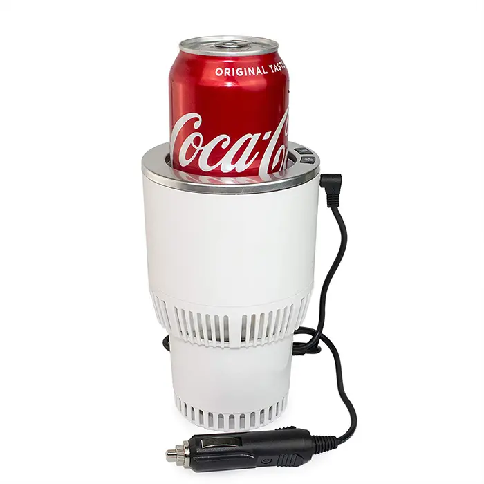 White Car Cup Holder with Coke Can