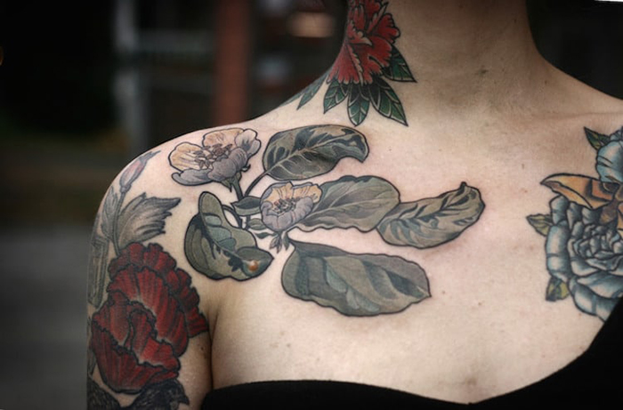 alice carrier botanical illustrations floral tattoos