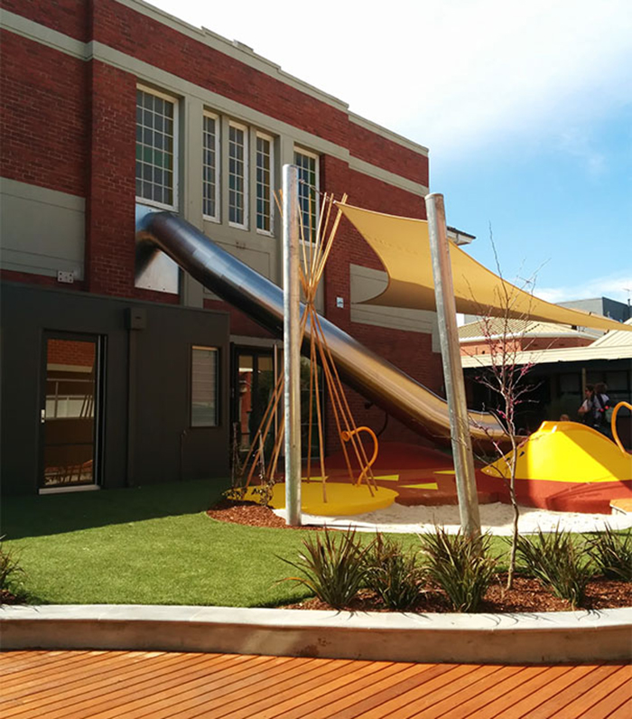 cool classroom designs slide to playground