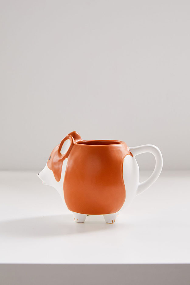 corgi mug with tiny paws