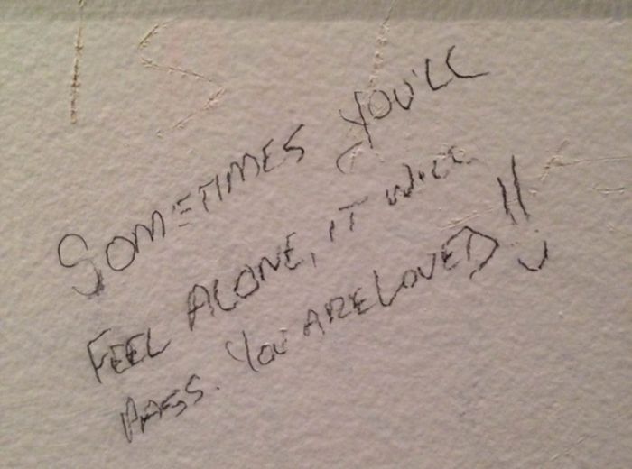 funny positive vandalism you are loved