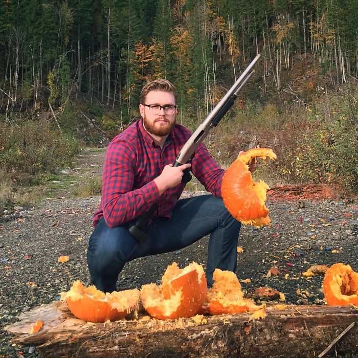 funny vegan hunters pumpkin shooter