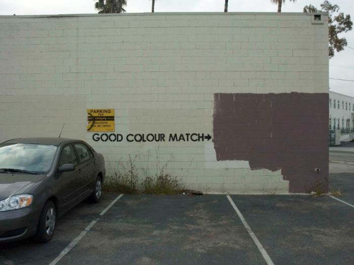 hilariously polite graffiti good color match