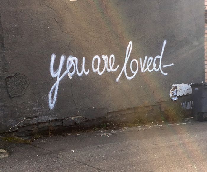 hilariously polite graffiti you are loved
