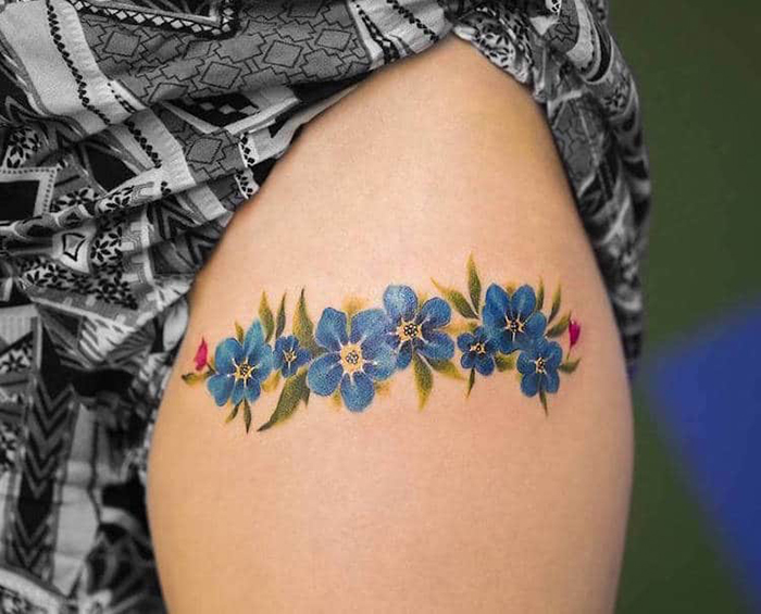 luqui watercolor floral tattoos