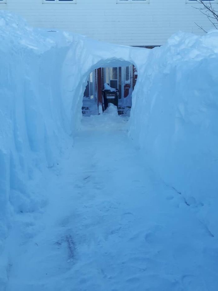 newfoundland blizzard snow tunnel