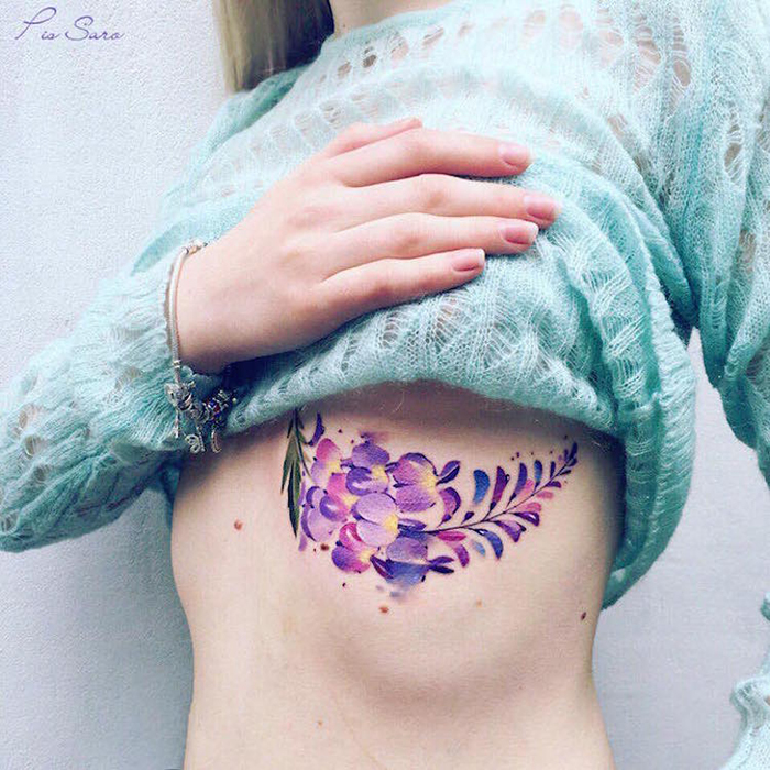 pis saro floral tatoos