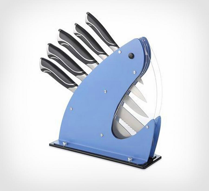 shark teeth knife block