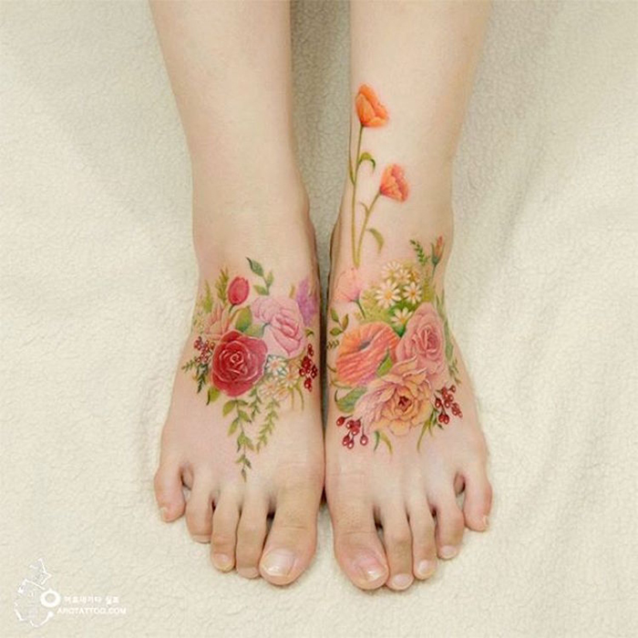 silo floral tattoos