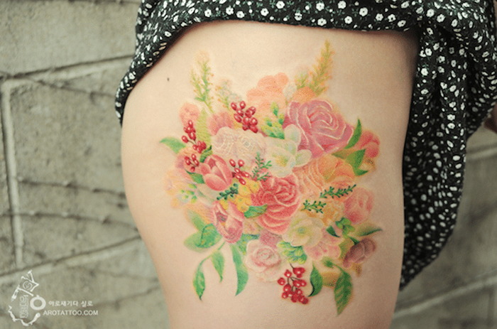 silo watercolor flower design