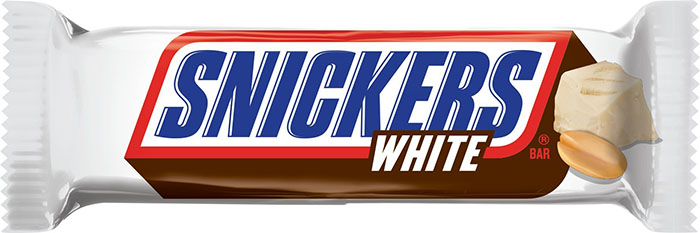 Snickers white chocolate bar singles