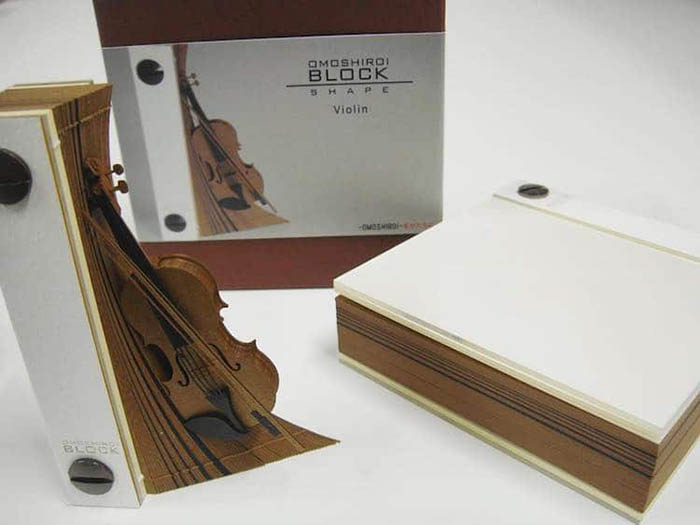 triad omoshiroi memo pad violin model