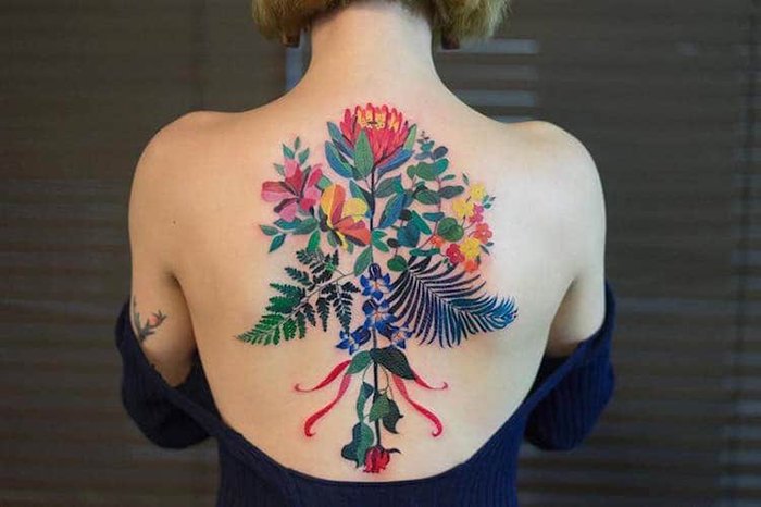 zihee tattoo watercolor floral tattoos