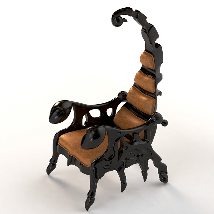 3d photorealistic model arachnid design side