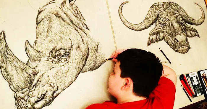 Dušan Krtolica Is A Young Artist That Can Create Incredible Animal Drawings  Using Only His Memory