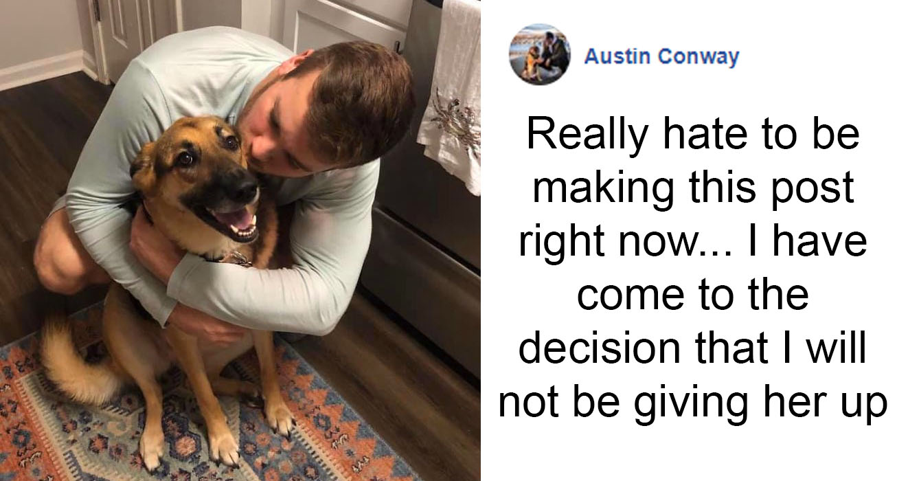 Austin Conway keeping dog