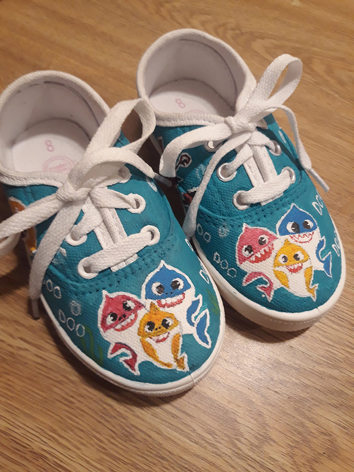 Baby Shark Hand-painted Sneakers by LVCustomKicks