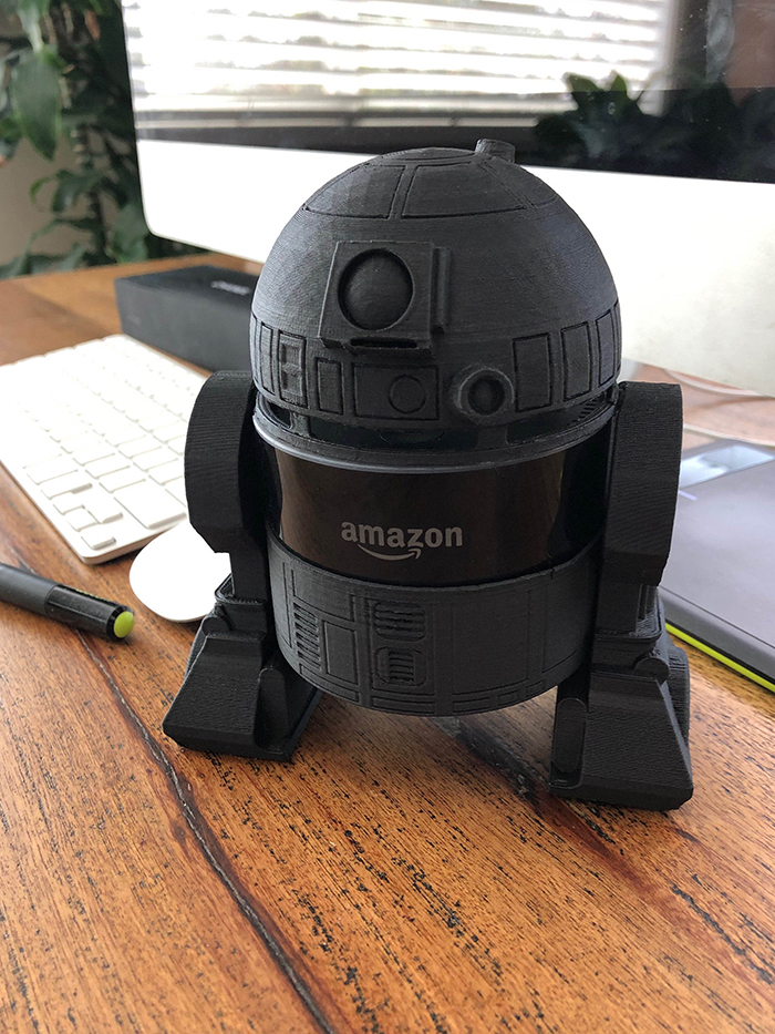 Black R2-D2 Holder for Amazon Echo Dot 2nd Generation Smart Speaker