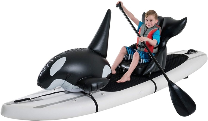 Boy on an Orca Paddleboard