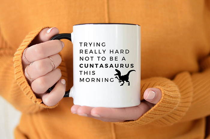 Cuntasaurus Dinosaur Pun Mug