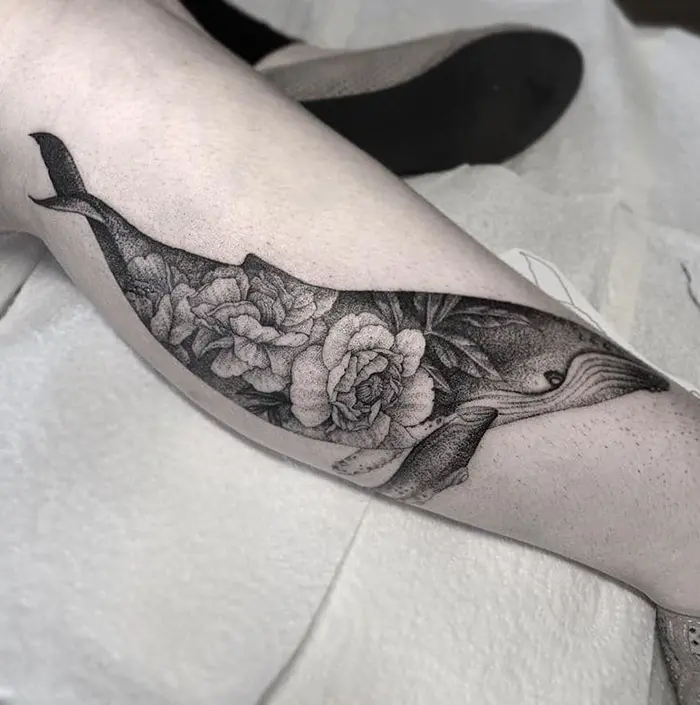 Fish Dotwork Tattoo by Annita Maslov