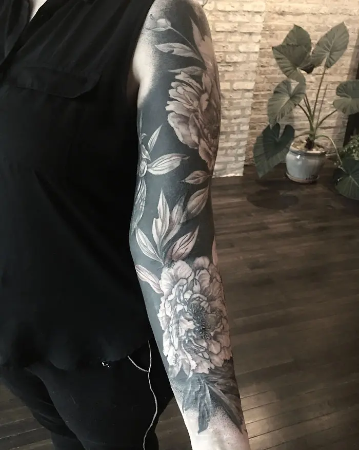 Floral Body Art by Esther Garcia on Arm