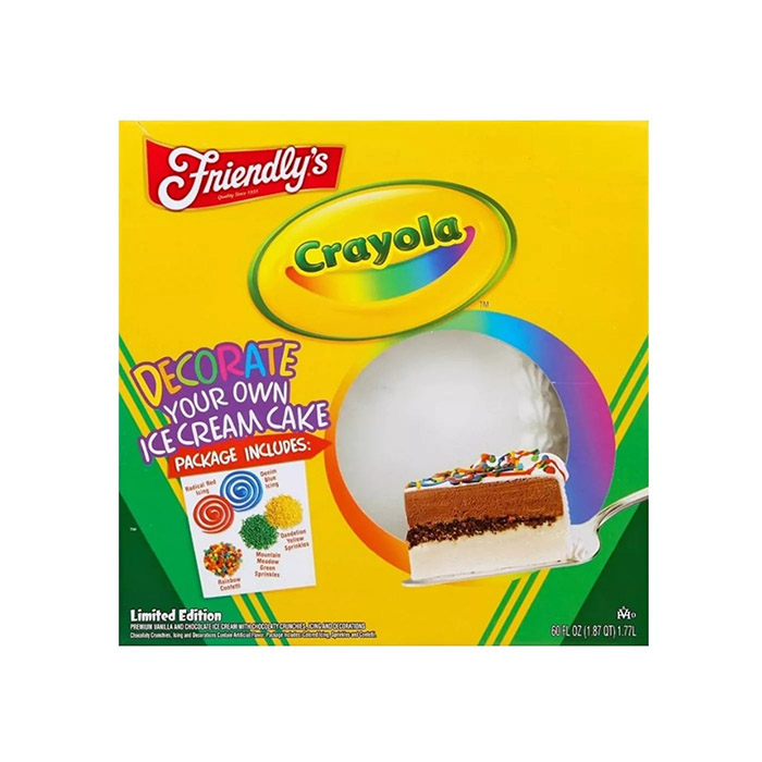 Friendly's Crayola Ice Cream Cake in box